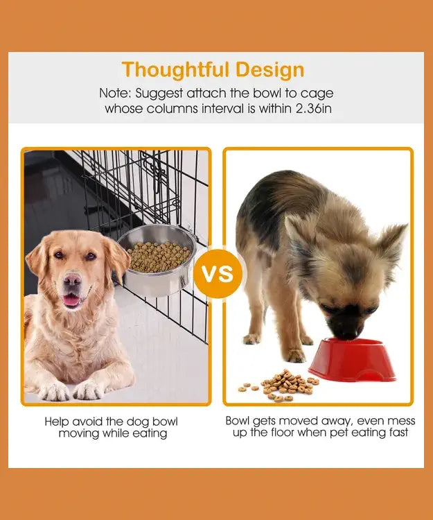 Comparison of two dog bowls with text on a white background
