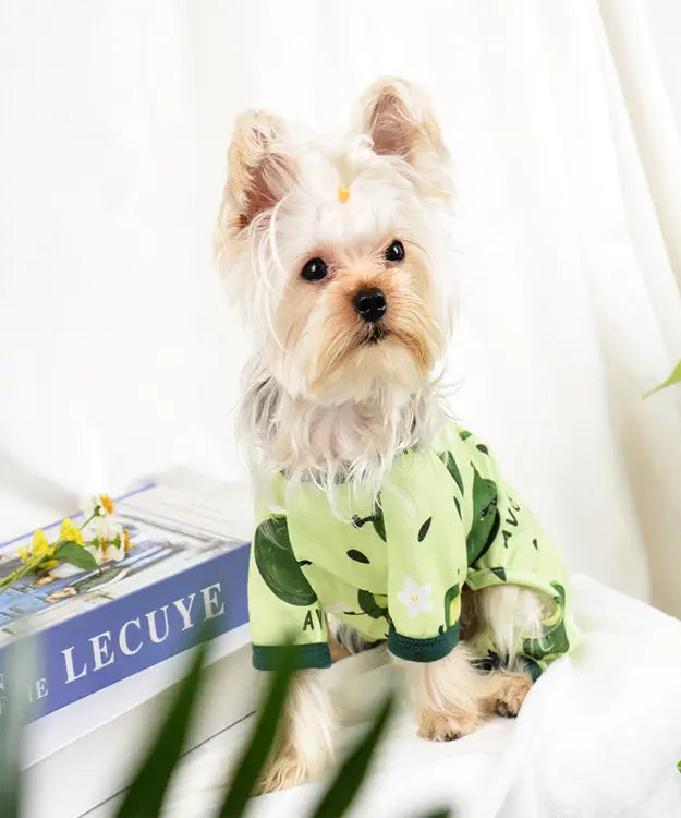 Cotton dog pajamas jumpsuit four legged pet clothes full body onesie